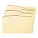 Smead manila file folders with reinforced 2/5 cut right tabs.