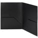 A black rectangular Smead pocket folder with clear pockets.