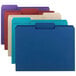 A group of Smead letter size file folders in different colors.