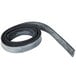 A black rubber band on a white background.