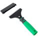 A green and black Unger ErgoTec window scraper.