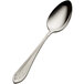 A Bon Chef stainless steel soup/dessert spoon with a silver handle and spoon.