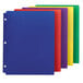 A close-up of a row of Smead poly pocket folders in various colors, including blue, yellow, and green.