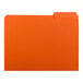 An orange Smead file folder in a white box.