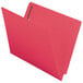 A red Smead Shelf-Master file folder with 2 metal fasteners.