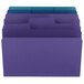 A group of Smead SuperTab file folders in assorted colors.