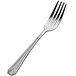 A Bon Chef stainless steel dinner fork with a Gothic design on the handle.