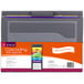 A grey Smead plastic cascading wall organizer with multicolored tabs.