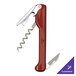 A Franmara Capitano corkscrew with a ruby wine radiant handle and silver accents.