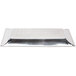 An American Metalcraft hammered stainless steel rectangle tray with metal handles.