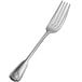A Bon Chef stainless steel dinner fork with a shell design on the handle.
