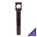 A Franmara plastic pocket corkscrew with a brown handle and a hole.