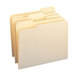 A close-up of a Smead file folder with 1/3 cut tabs on white background.