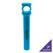 A turquoise plastic Franmara pocket corkscrew with a black logo on the handle in a blue tube.
