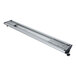 A long metal Hatco display light with a silver rectangular piece and screws.