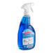 A blue bottle of Noble Chemical Reflect Ready-to-Use Glass Cleaner with a white sprayer.