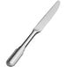 A close-up of a silver Bon Chef butter knife with a solid handle.