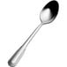 A Bon Chef stainless steel demitasse spoon with a handle.