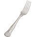 A Bon Chef stainless steel dinner fork with a design on the handle.