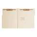 A close-up of a Smead file folder with 2 tabs.