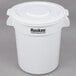 A white Continental Huskee plastic container with a white lid.