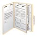 A Smead heavy weight letter size classification folder with a document inside.