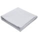 A stack of folded gray rectangular Intedge table covers.