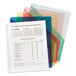 A stack of Smead plastic file jackets in assorted colors.