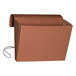A brown file folder with a black cord.