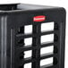 A black Rubbermaid ProServe steam table pan rack.