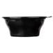 A black Fabri-Kal SideKicks bowl with a clear plastic lid.