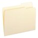 A close-up of a Smead manila file folder with 2/5 cut right tab.