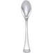 A close-up of a Chef & Sommelier stainless steel dinner spoon with a long handle.