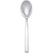 A silver Chef & Sommelier stainless steel teaspoon with a white handle.