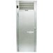A Traulsen single section correctional roll thru refrigerator door with a stainless steel vent.
