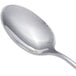 A Chef & Sommelier stainless steel demitasse spoon with a silver handle.