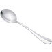 A Chef & Sommelier stainless steel soup spoon with a silver handle.