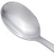 A Chef & Sommelier stainless steel dessert spoon with a silver handle.