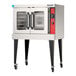 A Vulcan commercial convection oven with legs on a white background.