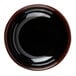 A black Thunder Group Tenmoku Melamine sauce bowl with a white background.