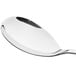 An Arcoroc stainless steel dinner spoon with a silver handle.