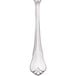 A silver stainless steel Libbey Diana bouillon spoon with a long stem.