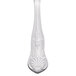 A Libbey stainless steel utility/dessert fork with a decorative design on the handle.