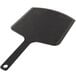 An Epicurean black wood fiber pizza peel with a black handle.