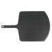 An Epicurean black wood fiber pizza peel with a 9" handle.