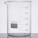 An American Metalcraft beaker glass with measurements on it.