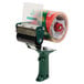 A green Duck Tape pistol grip tape dispenser.