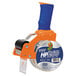 A Duck Bladesafe orange and blue pistol grip tape dispenser.