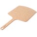 An Epicurean Richlite wood pizza peel with a handle.