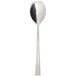 An Arcoroc stainless steel teaspoon with a long handle.